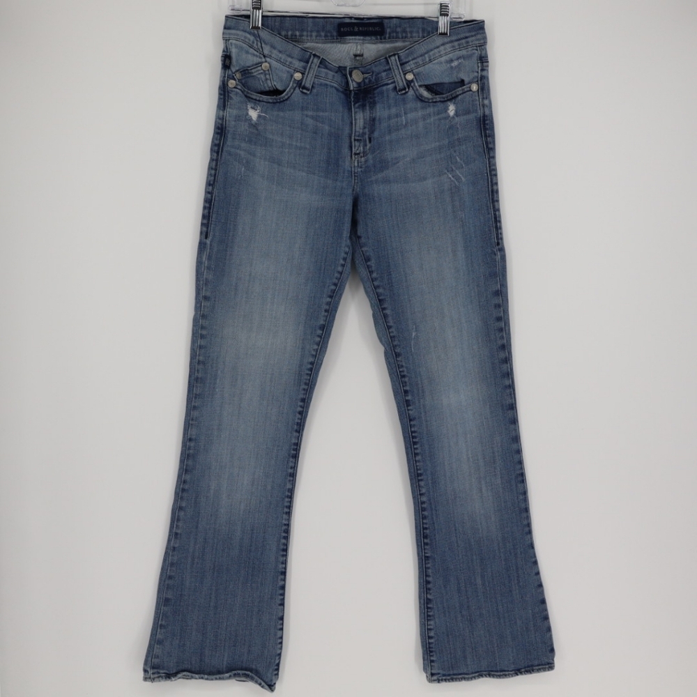 Rock &‎ Republic Women's Kasandra Boot Cut Jean Size 10 Rhinestone Y2K Denim